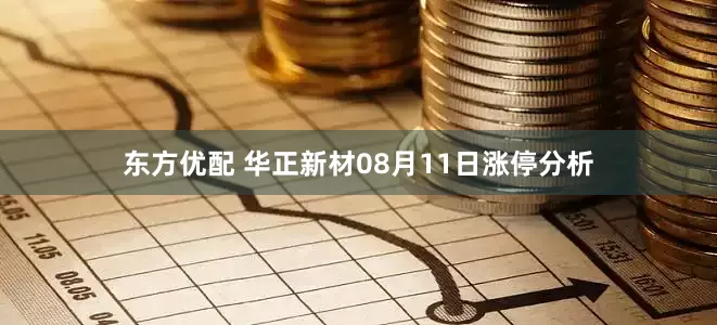 东方优配 华正新材08月11日涨停分析